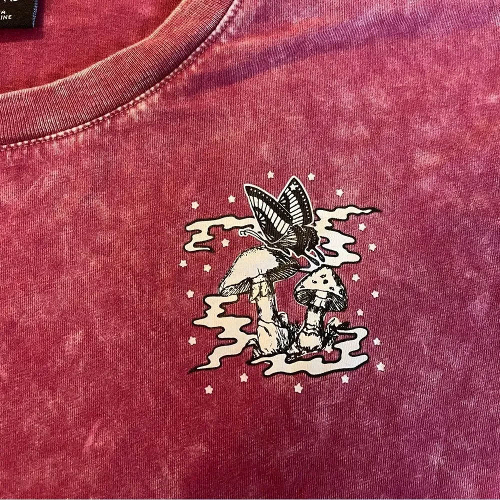 Empyre Zumiez T Shirt | Red Acid Wash Short Sleeve Tee Shirt